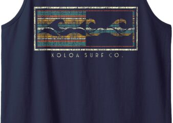 Koloa Surf Mens Three Waves Logo Tank Top t shirt vector art