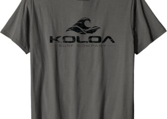 Koloa Surf Vintage Wave Black Logo Surf Shop Graphic T-Shirt