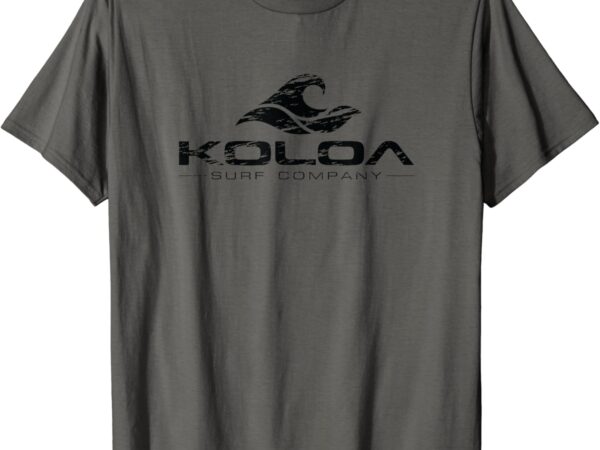 Koloa surf vintage wave black logo surf shop graphic t-shirt