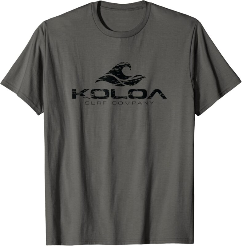 Koloa Surf Vintage Wave Black Logo Surf Shop Graphic T-Shirt