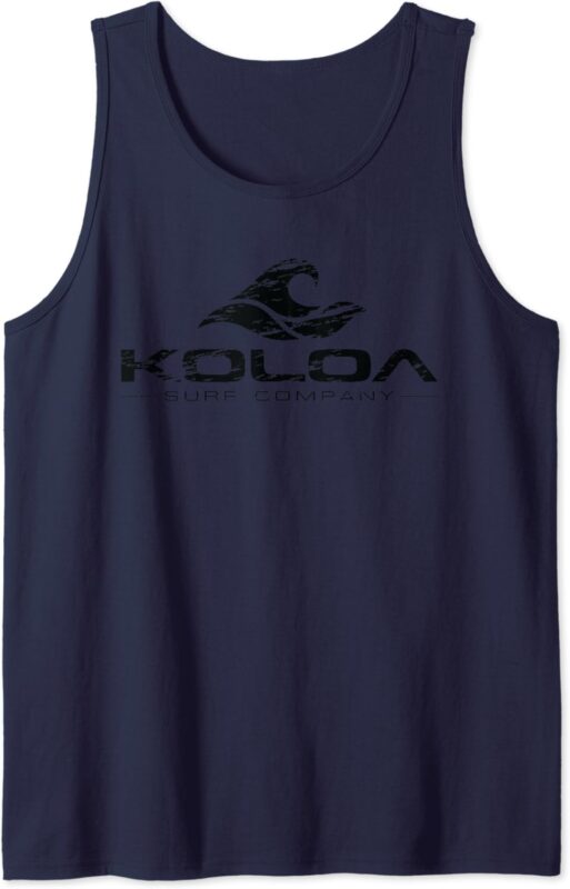 Koloa Surf Vintage Wave Black Logo Surf Shop Graphic Tank Top