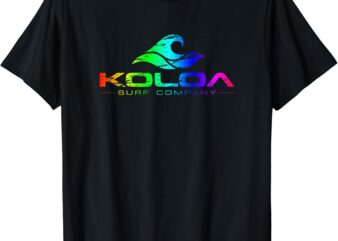 Koloa Surf Vintage Wave Multicolor Logo Surf Shop Graphic T-Shirt