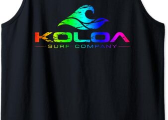 Koloa Surf Vintage Wave Multicolor Logo Surf Shop Graphic Tank Top