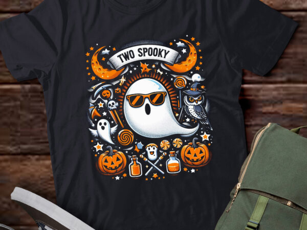 Lt-p11 two spooky happy halloween birthday party t shirt vector graphic