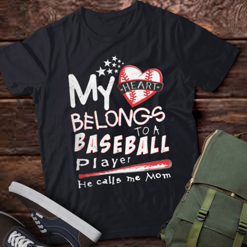 LT223 He Calls Me Mom Baseball Mom Shirts For Women