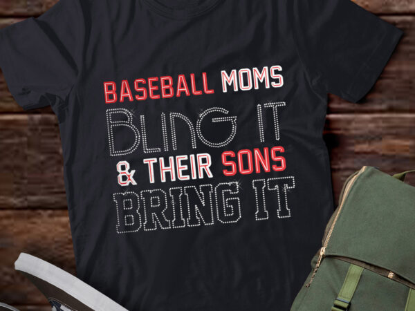 Lt231 bling it bring it baseball mom shirts for women t shirt vector graphic