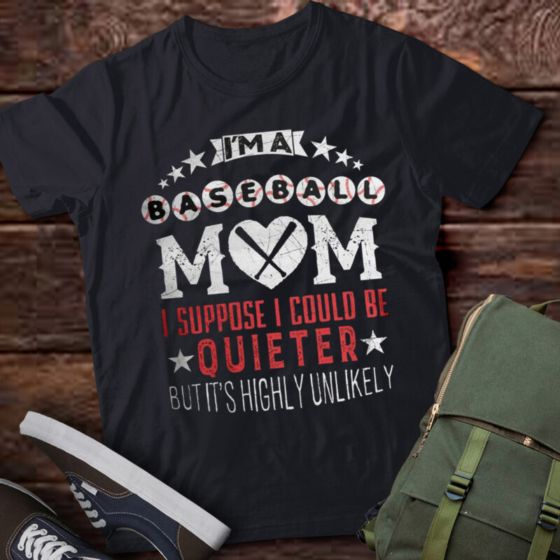 LT235 Quieter Baseball Mom Shirts For Women Baseball Gifts