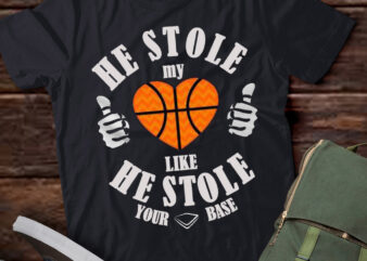 LT240 He Stole My Heart Basketball Mom Gifts For Women