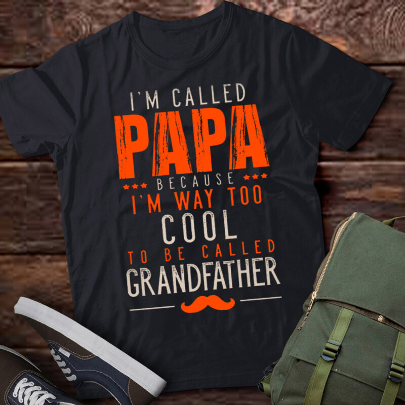 LT244 Mens Papa Grandfather Shirt Funny Grandpa Fathers Gift