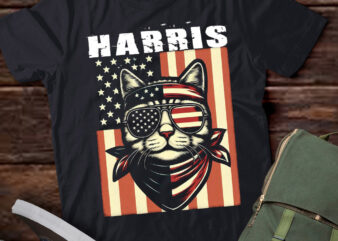 LT245 Kamala For President 2024 Funny Cat Graphic