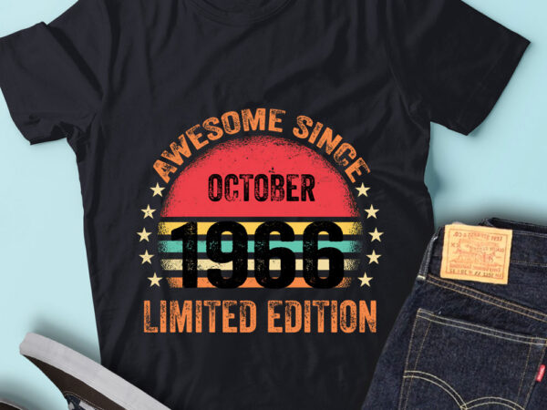 Lt93 birthday awesome since october 1966 limited edition t shirt vector graphic