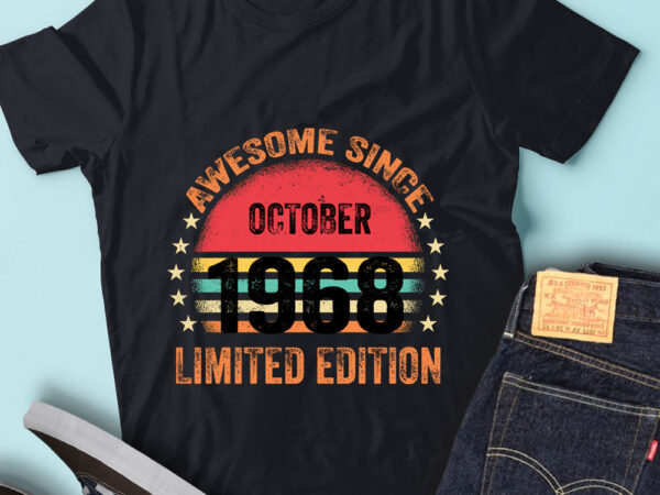 Lt93 birthday awesome since october 1968 limited edition t shirt vector graphic