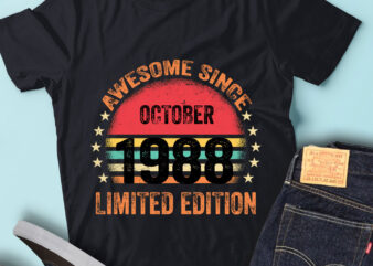 LT93 Birthday Awesome Since October 1988 Limited Edition t shirt vector graphic