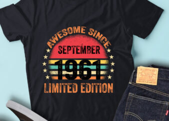 LT93 Birthday Awesome Since September 1961 Limited Edition t shirt vector graphic