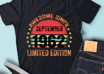 LT93 Birthday Awesome Since September 1962 Limited Edition t shirt vector graphic