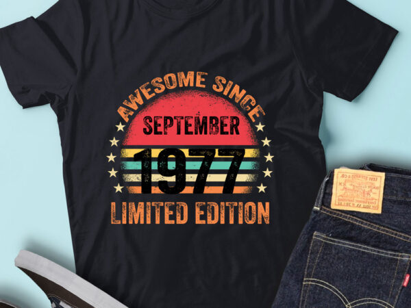 Lt93 birthday awesome since september 1977 limited edition t shirt vector graphic