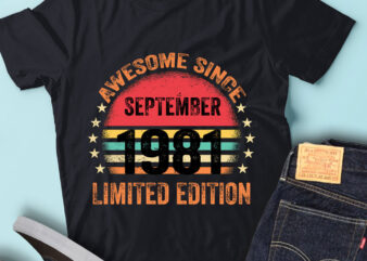 LT93 Birthday Awesome Since September 1981 Limited Edition t shirt vector graphic