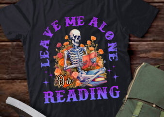 Leave me alone i'm reading skeleton book lover gift lts-d