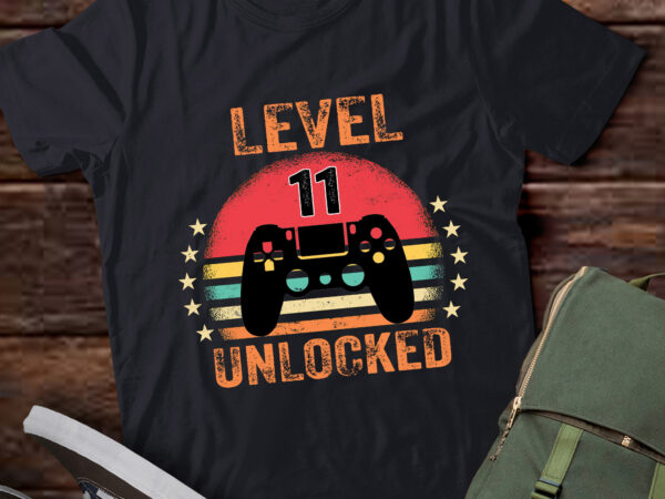 Lt221-level 11 unlocked funny video gamer 11th birthday gift t shirt vector graphic