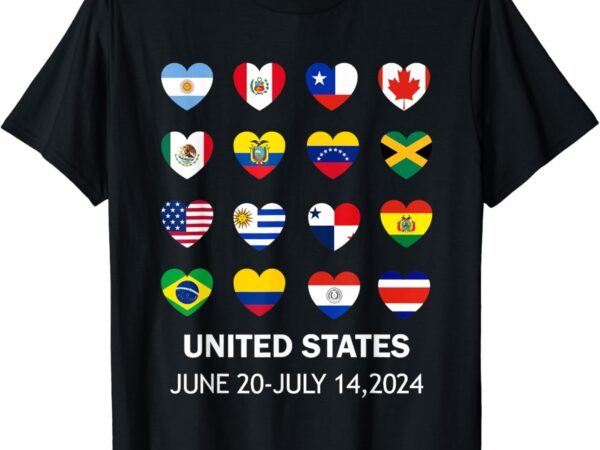 List flag of countries in copa united states of america 2024 t-shirt