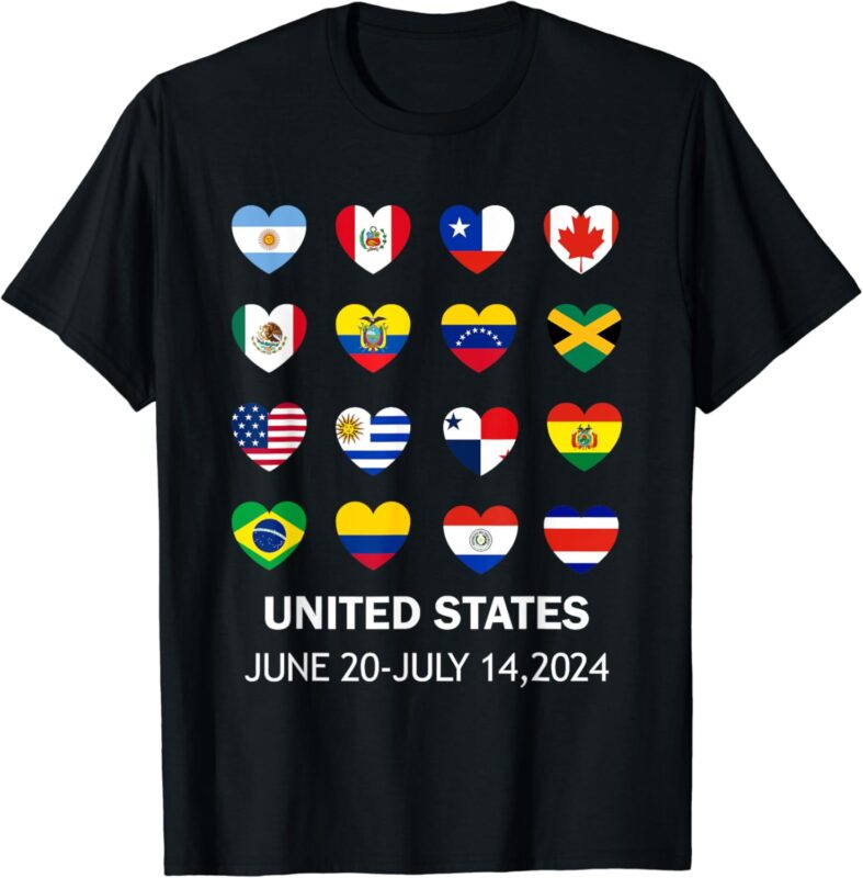 List Flag of countries in Copa United States of America 2024 T-Shirt