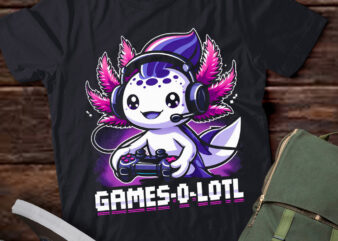 M312 Axolotl Playing Console Gamesolotl Gaming Video Gamer t shirt designs for sale