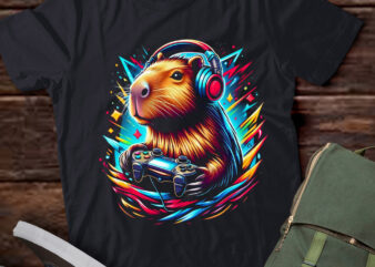 M314 Capybara Funny Video Games Capybara Video Games Lover t shirt designs for sale