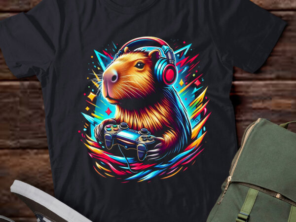 M314 capybara funny video games capybara video games lover t shirt designs for sale