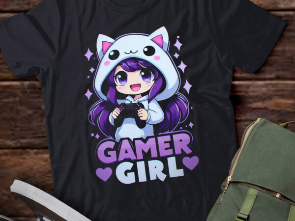 M315 gamer girl cute gaming video games t shirt designs for sale