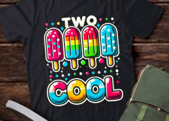 M322 Two Cool 2nd Birthday Popsicle 2 Year Old Boy t shirt designs for sale