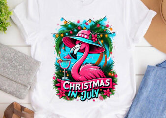 M330 Tropical Christmas In July Beach Christmas Tee t shirt designs for sale