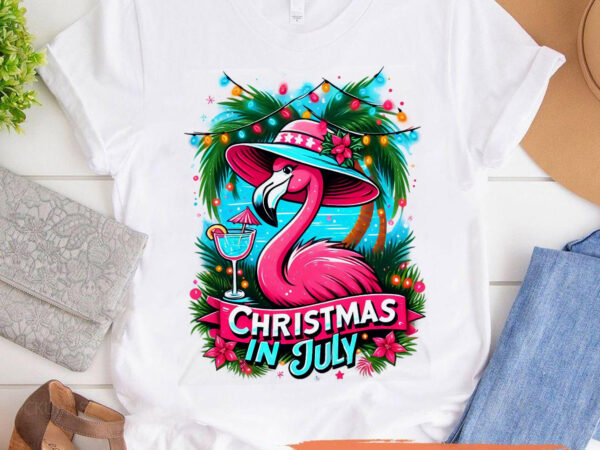 M330 tropical christmas in july beach christmas tee t shirt designs for sale