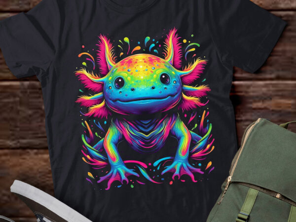 M332 axolotl rainbow kawaii colorful axolotls herpetologist t shirt designs for sale