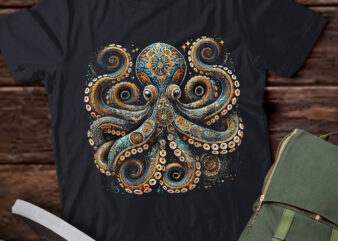 M335 Octopus Floral Vintage Flowers Squid Love Scuba Diving