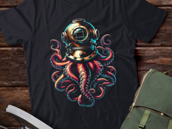 M342 scuba diver weird octopus design octopus helmet retro