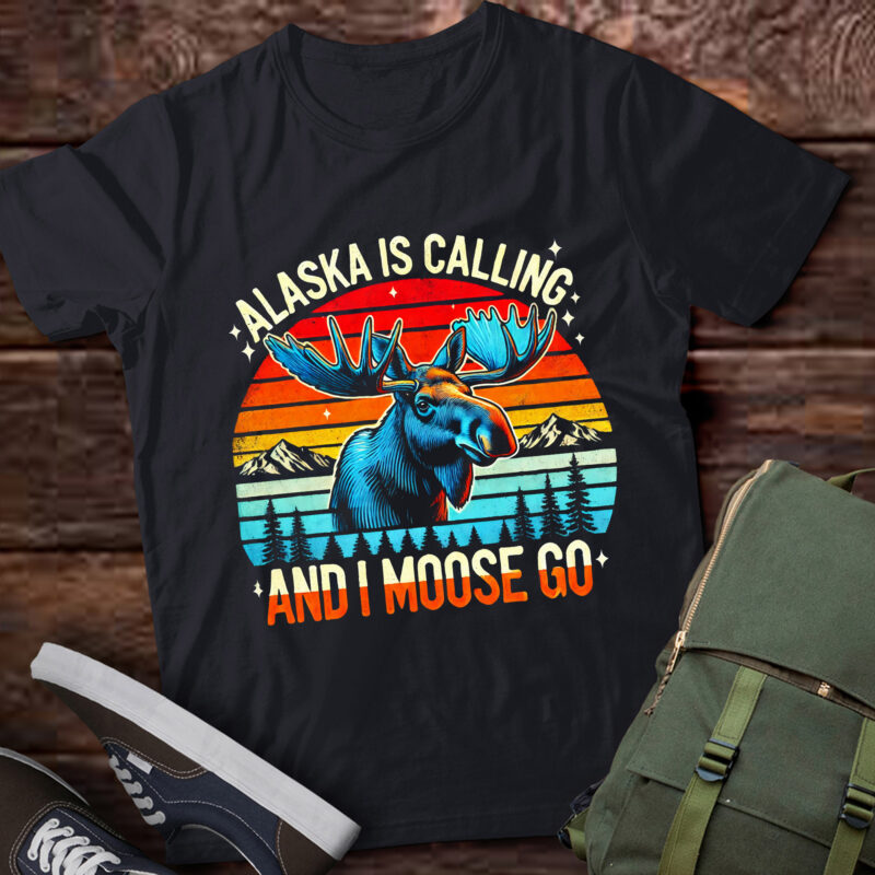 M348 Alaska Moose Rack Tourist Travel Funny