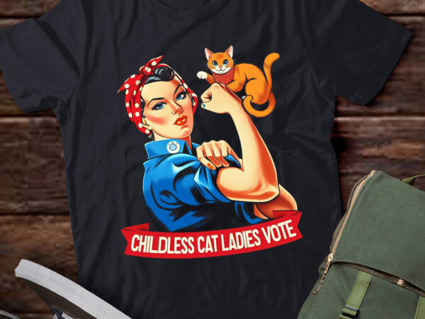 M349 childless cat ladies vote the riveter womens cat t shirt designs for sale