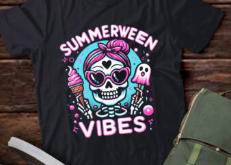 M351 Summer Halloween Funny Ice Cream Summer Vacation