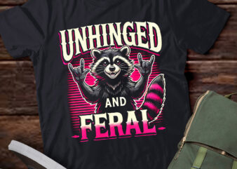 M353 Retro Unhinged And Feral Raccoon Funny