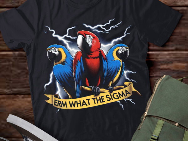 Lt-p2.1 funny erm the sigma ironic meme quote macaws bird t shirt vector graphic