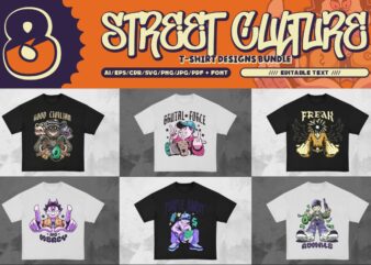 Street Culture T-shirt Design Bundle