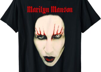 Marilyn Manson – Big Face Red Lips T-Shirt