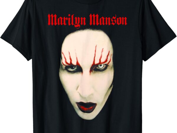 Marilyn manson – big face red lips t-shirt