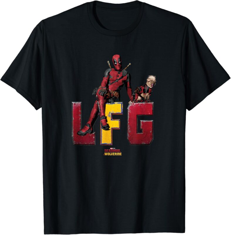 Marvel Deadpool & Wolverine LFG Deadpool & Dogpool Logo T-Shirt