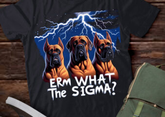 LT-P2 Funny Erm The Sigma Ironic Meme Quote Mastiffs Dog t shirt vector graphic