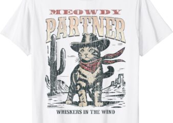 Meowdy Partner Cowboy Cat Vintage T-Shirt