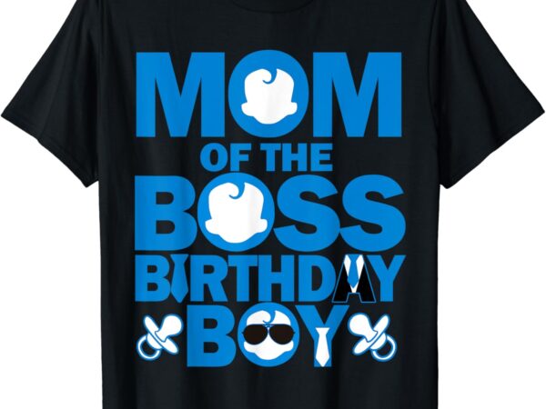 Mom and dad boss birthday boy baby family party decorations t-shirt