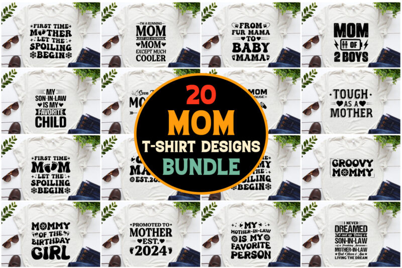 Mom T-Shirt Design Bundle