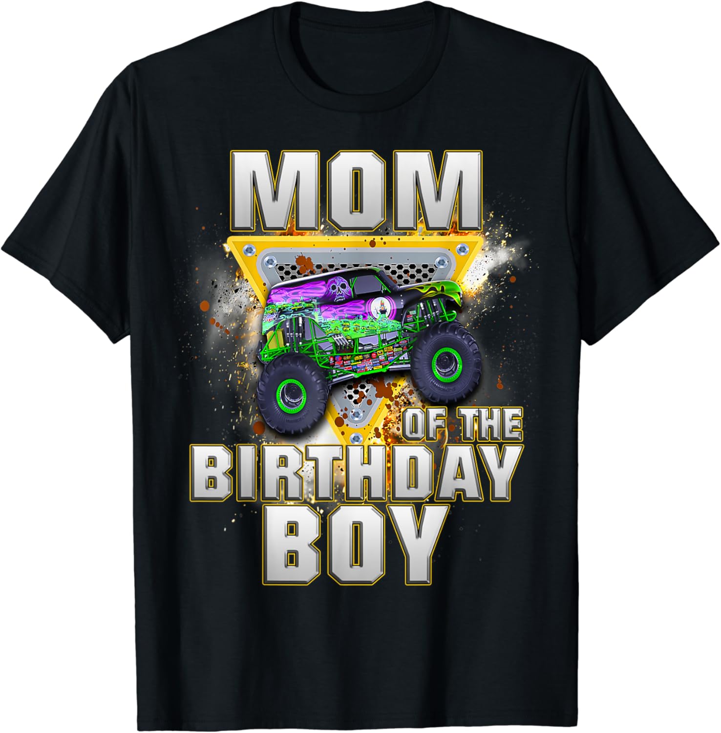 Mom of the Birthday Boy Shirt Monster Truck Birthday Novelty T-Shirt ...