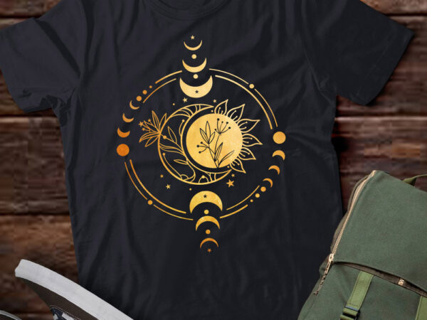 Mystical moon and sun boho vintage moon spiritual gift lts-d t shirt designs for sale